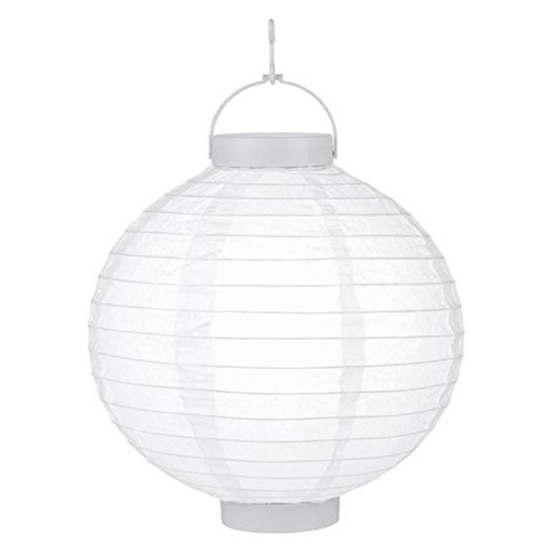 Led Işıklı 25 cm Kağıt Japon Feneri (Beyaz)