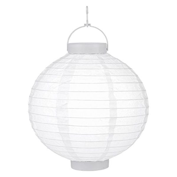 Led Işıklı 25 cm Kağıt Japon Feneri (Beyaz)