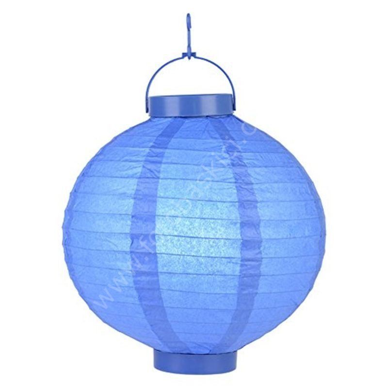 Led Işıklı 25 cm Kağıt Japon Feneri (Lacivert)