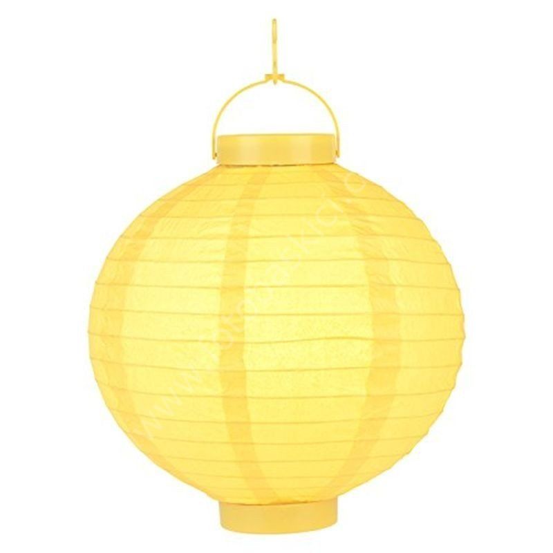 Led Işıklı 25 cm Kağıt Japon Feneri (Sarı)