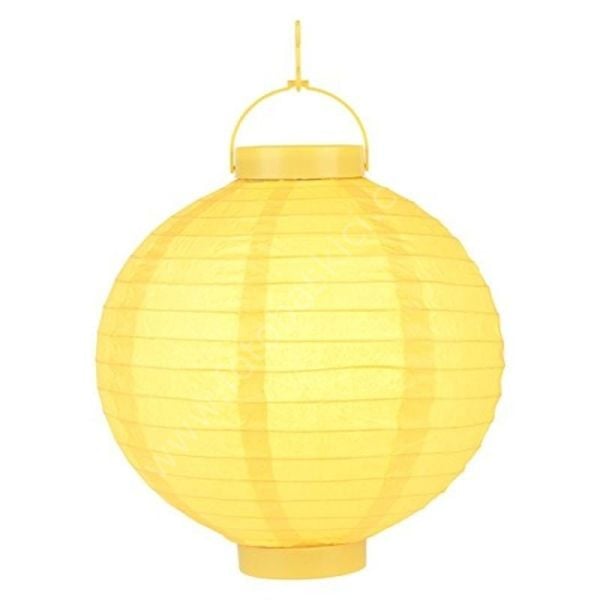 Led Işıklı 25 cm Kağıt Japon Feneri (Sarı)