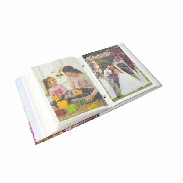 Çiçek Temalı Sarı Fotoğraf Albümü 100'lük 13x18