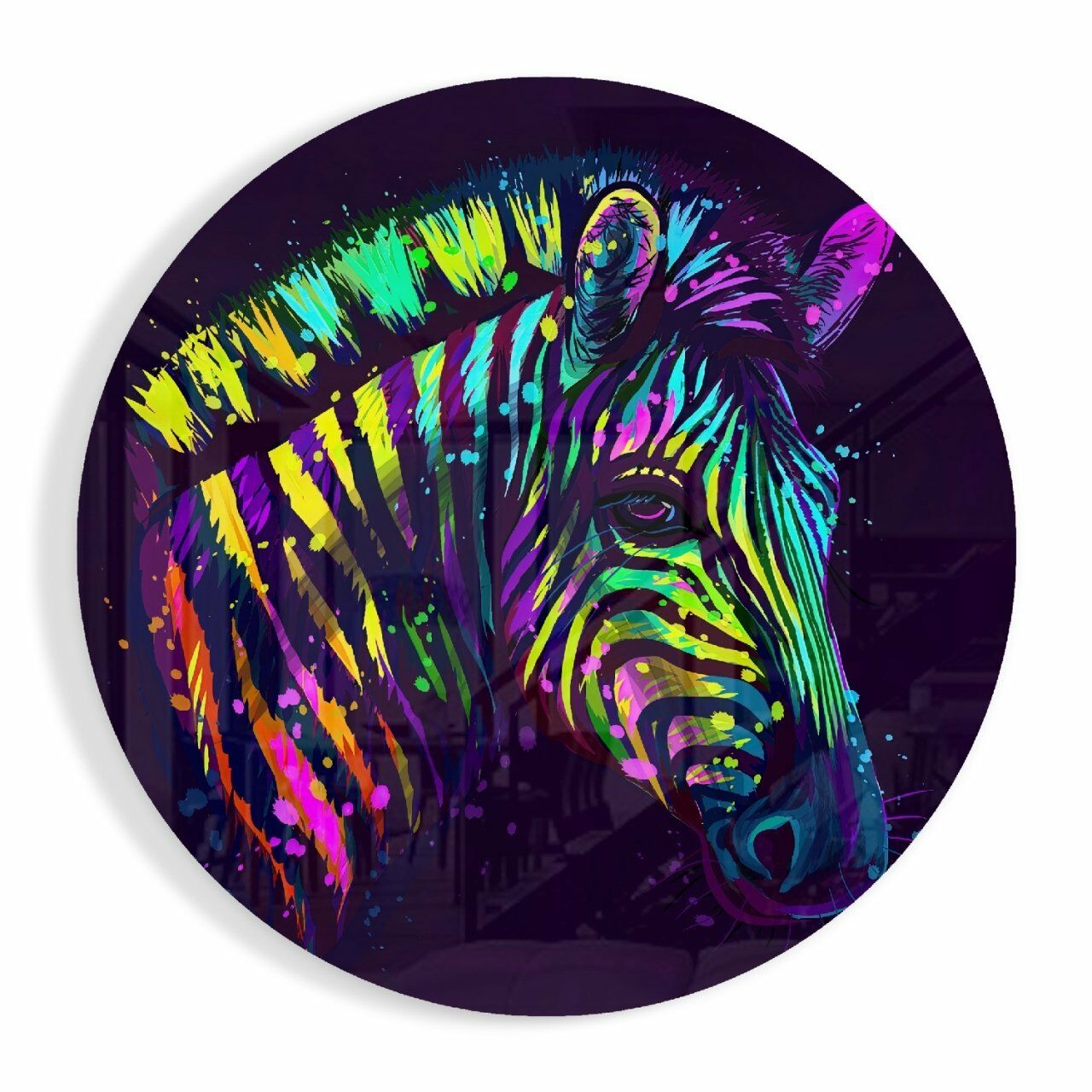 Zebra Kuşağı Cam Tablo