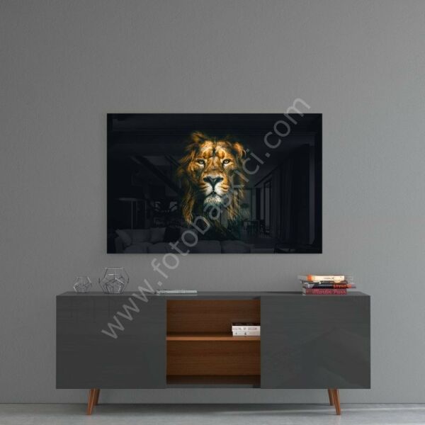 Aslan Cam Tablo No:4028