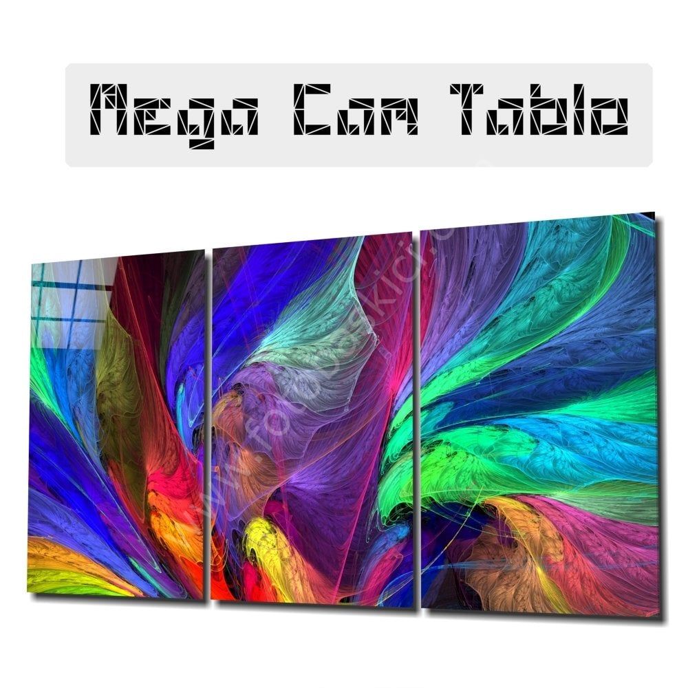 Renklerin Dansı Mega Cam Tablo