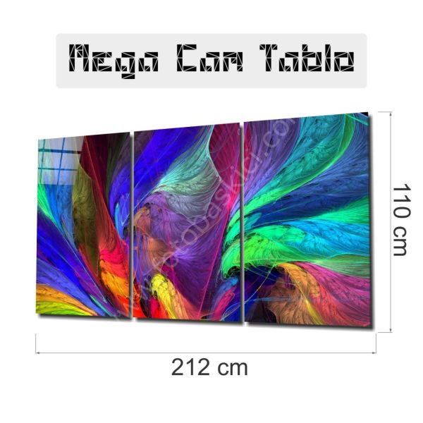Renklerin Dansı Mega Cam Tablo