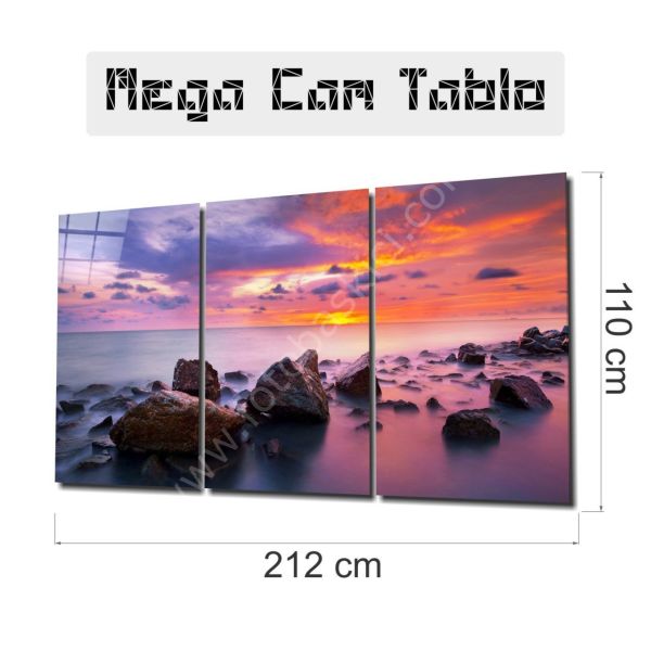 Kızıl Günbatımı Mega Cam Tablo