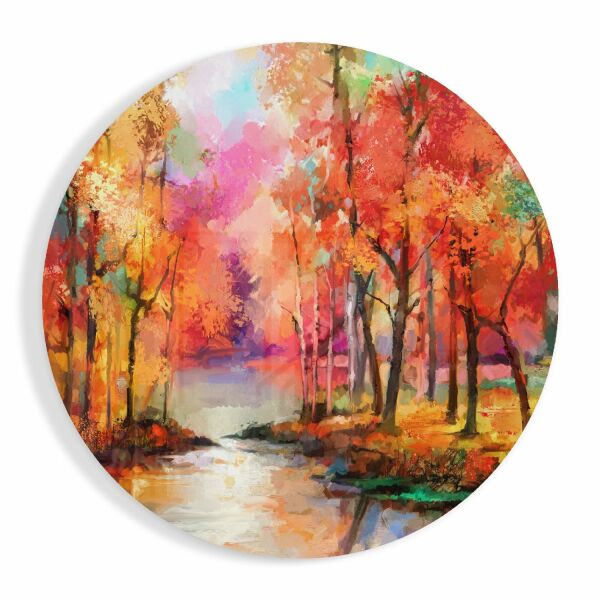 Ormanın Renkleri Cam Tablo