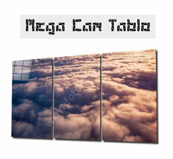 Bulutların Üstünde Mega Cam Tablo