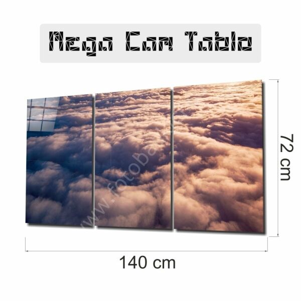 Bulutların Üstünde Mega Cam Tablo