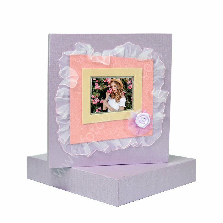 Pencereli Lila Fotoğraf Albümü 120'lik 10x15 (Kutulu)