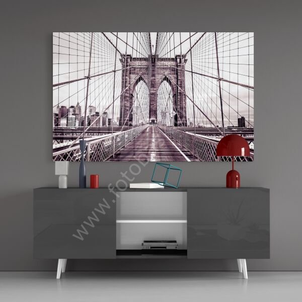 Brooklyn Köprüsü Cam Tablo