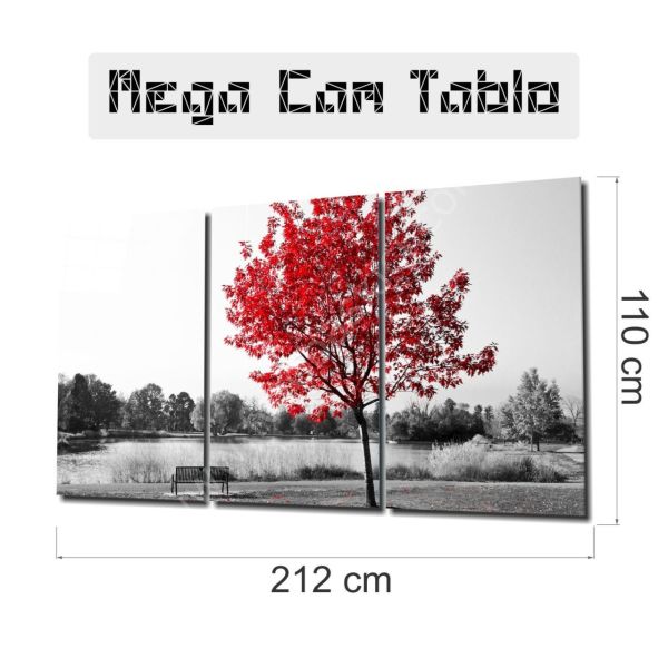 Sonbahar Ağacı Mega Cam Tablo