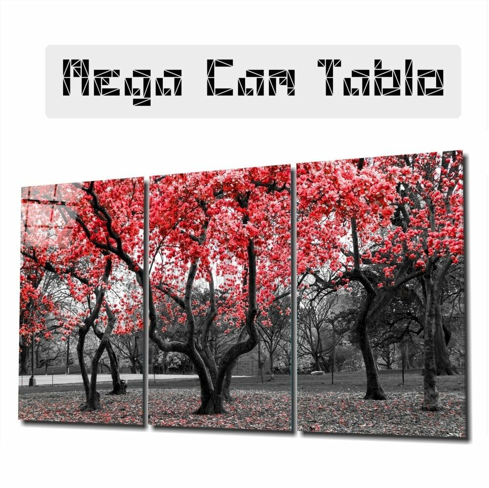 Sonbahar Ağaçları Mega Cam Tablo