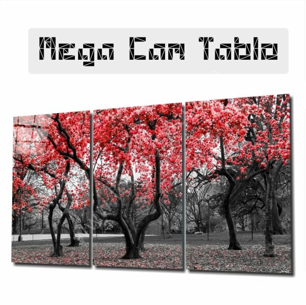 Sonbahar Ağaçları Mega Cam Tablo