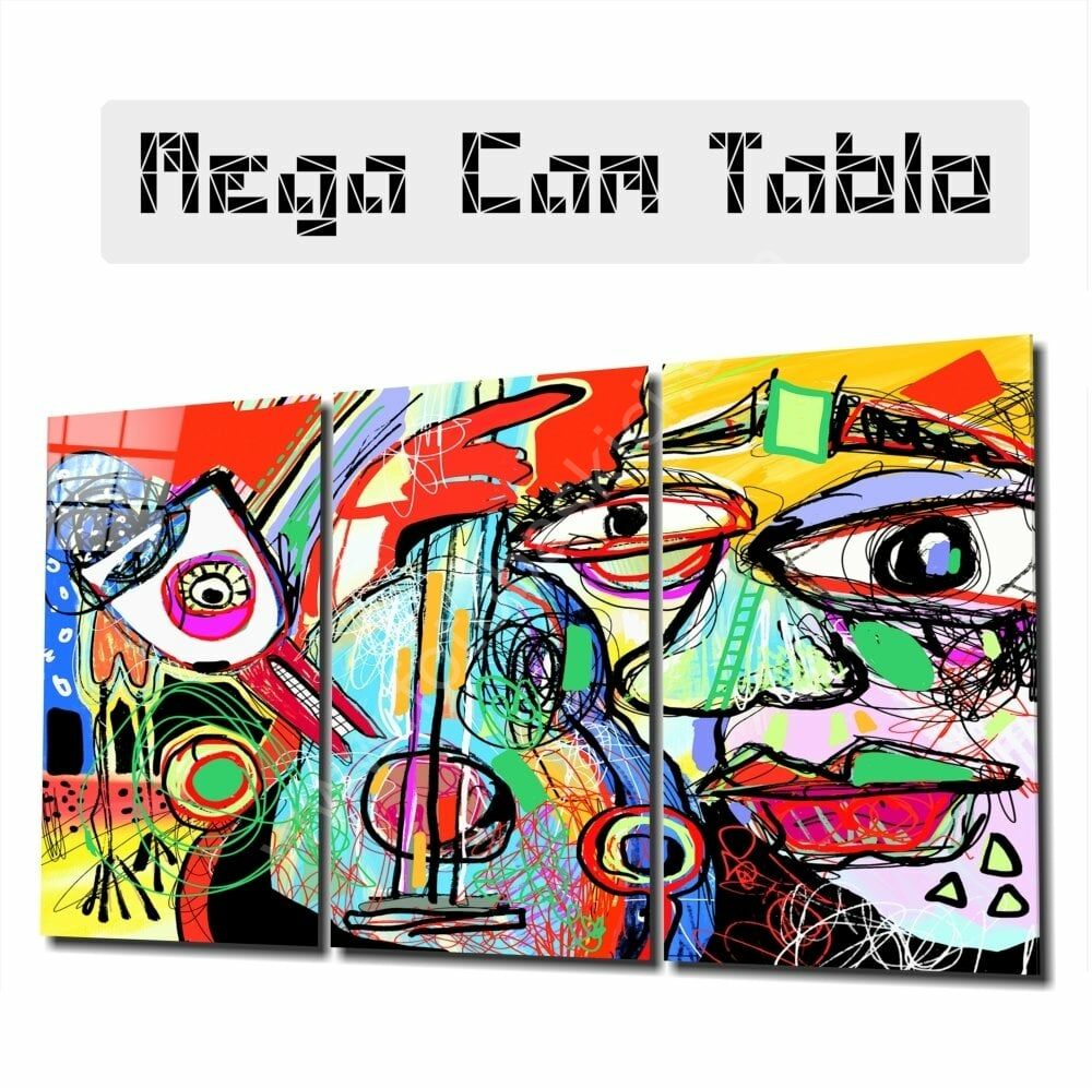 Soyut Çello Mega Cam Tablo