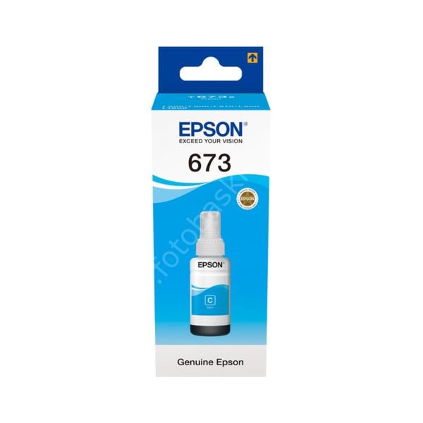 Epson T673 Cyan (Mavi) Mürekkep Kartuş 70 ml