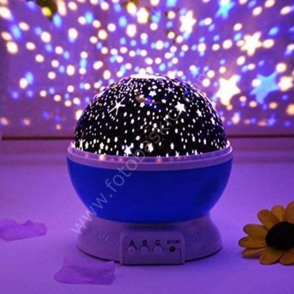 Hareketli Galaxy & Star Projeksiyon Gece Lambası