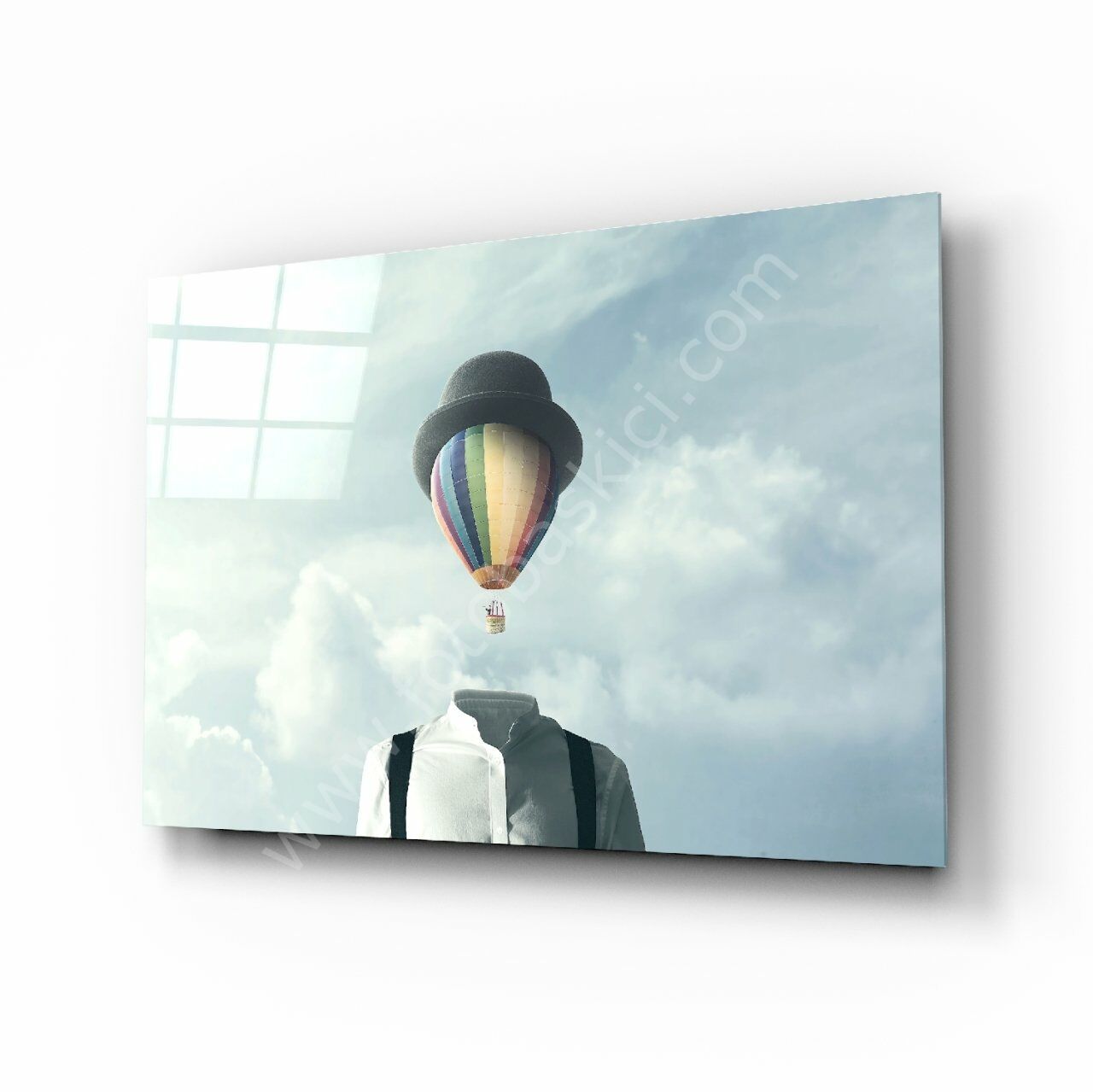Balon Kafalar Cam Tablo