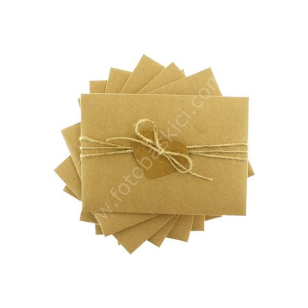 Kraft Kalpli ve İpli Kraft Zarf 10,5x15,5 cm