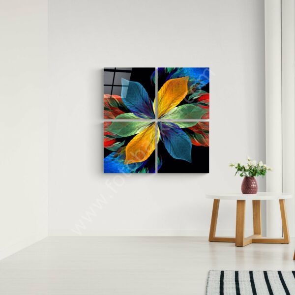 Şans Çiçeği Quadro Cam Tablo