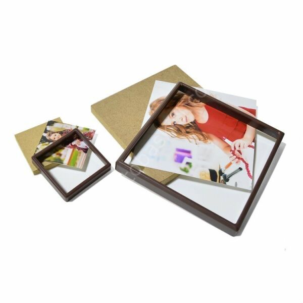 3 Fotoğraflı Ahşap Kendin Yap Magnet Anı Çerçevesi 20x45 cm
