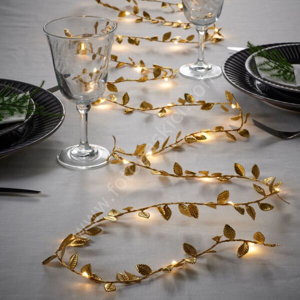 Aydınlatma Zinciri Gold 40'lı Pilli 4,5 Metre