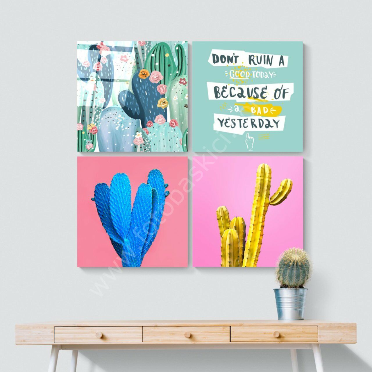Kaktüs Quadro Cam Tablo