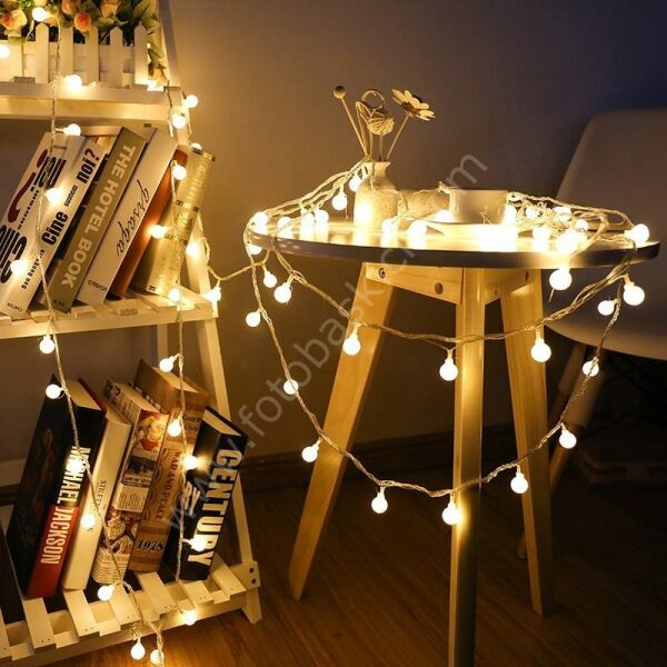 40 Mini Top Ampullü Pilli Led Işık (Renk Seçenekli)