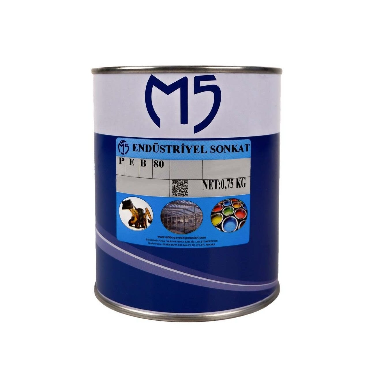 M5 Endüstriyel Rapid Boya Beyaz Ral 9016 0,75 Kg
