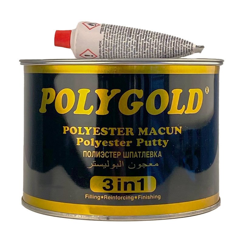 PolyGold 3in1 Polyester GA-Çelik-Fiber Macun Yeşil 2,5 Kg