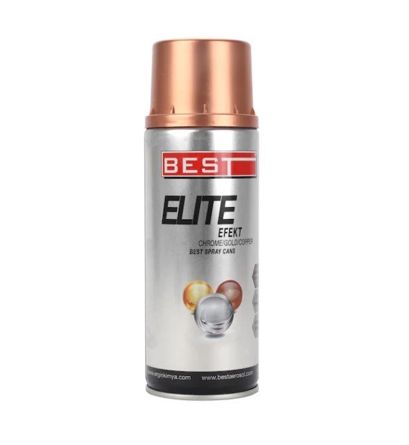 Best Elite Akrilik Sprey Boya Nikelaj Efekt Bakır 400ml