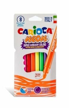Carioca Neon Yıkanabilir Keçeli Boya Kalemi 8´Li