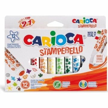 Carioca Stamperello Yıkanabilir Keçeli Boya Kalemi 12´Li