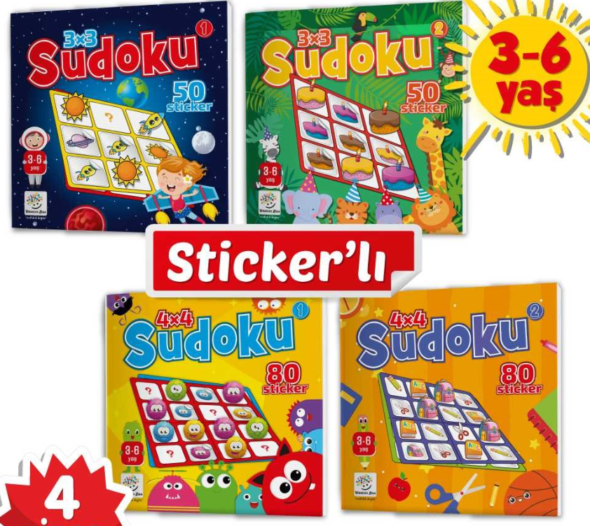 Sudoku 3X3 3-6 Yaş