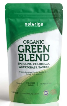 Naturiga Natural Foods Organic Green Blend Toz Karışım 100G.