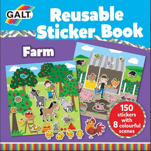 Galt Reusable Sticker Book - Farm