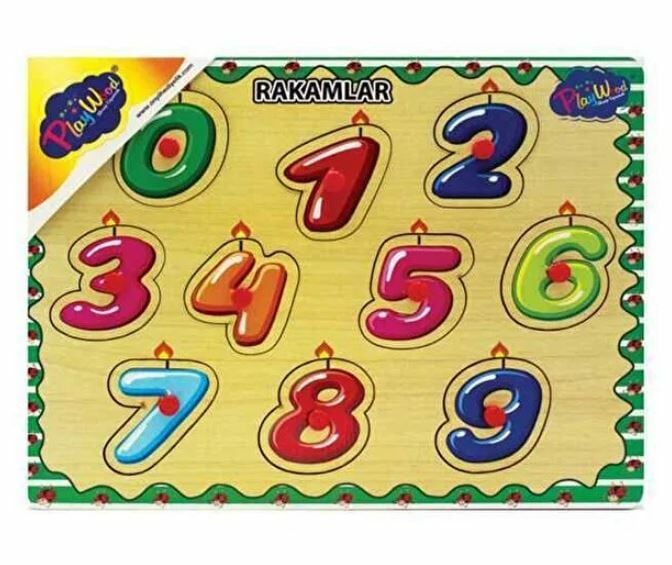 Play Wood Ahşap Tutmalı Rakamlar Puzzle 3