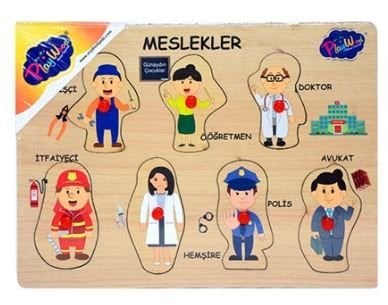 Ahşap Tutmalı Meslekler Puzzle 2