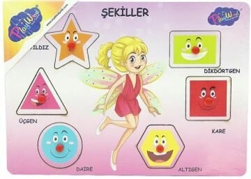 Ahşap Tutmalı Şekiller Puzzle