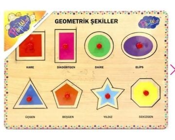 Ahşap Geometrik Şekiller Puzle 2