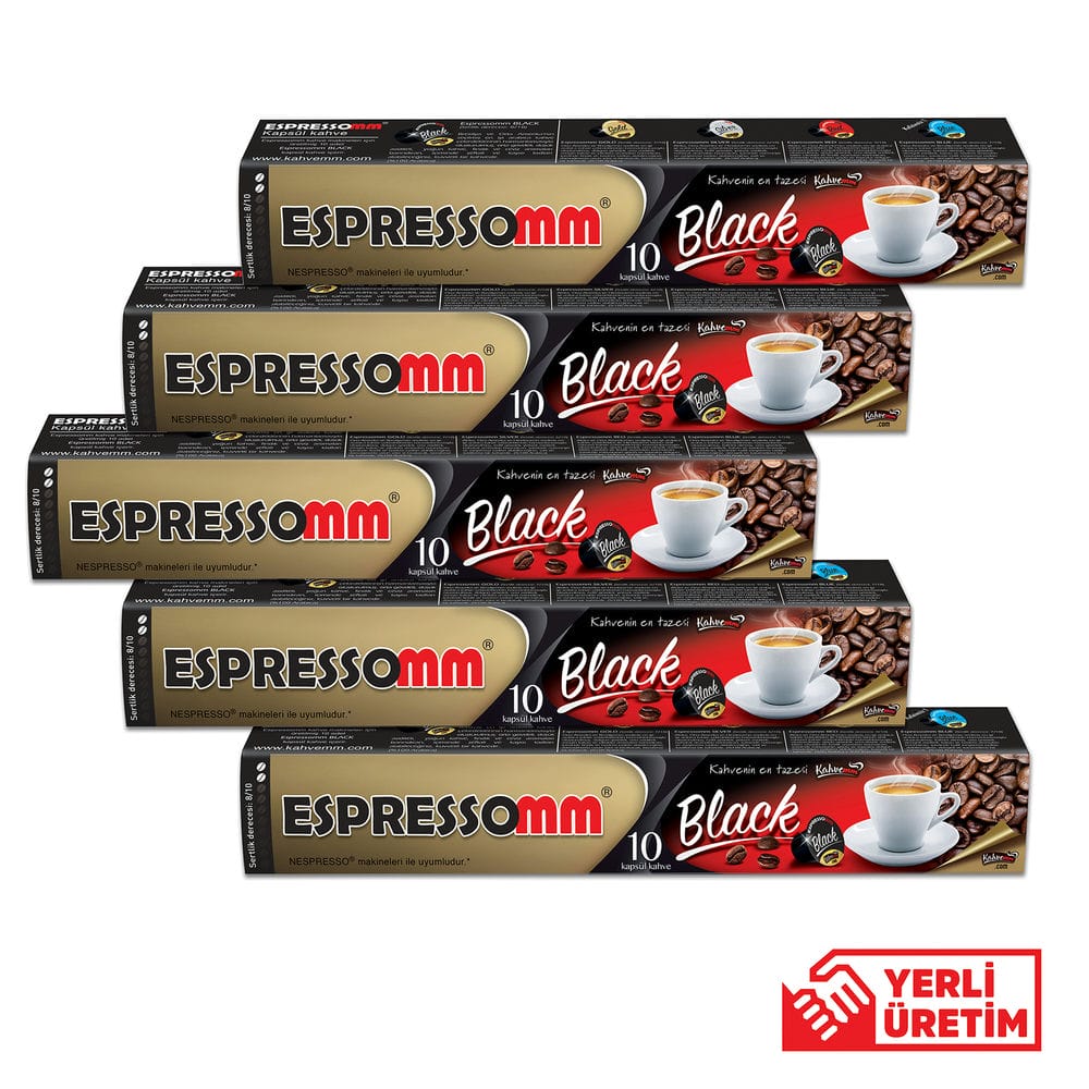 Espressomm® Black Kapsül Kahve (50 Adet) - Nespresso® Uyumlu*