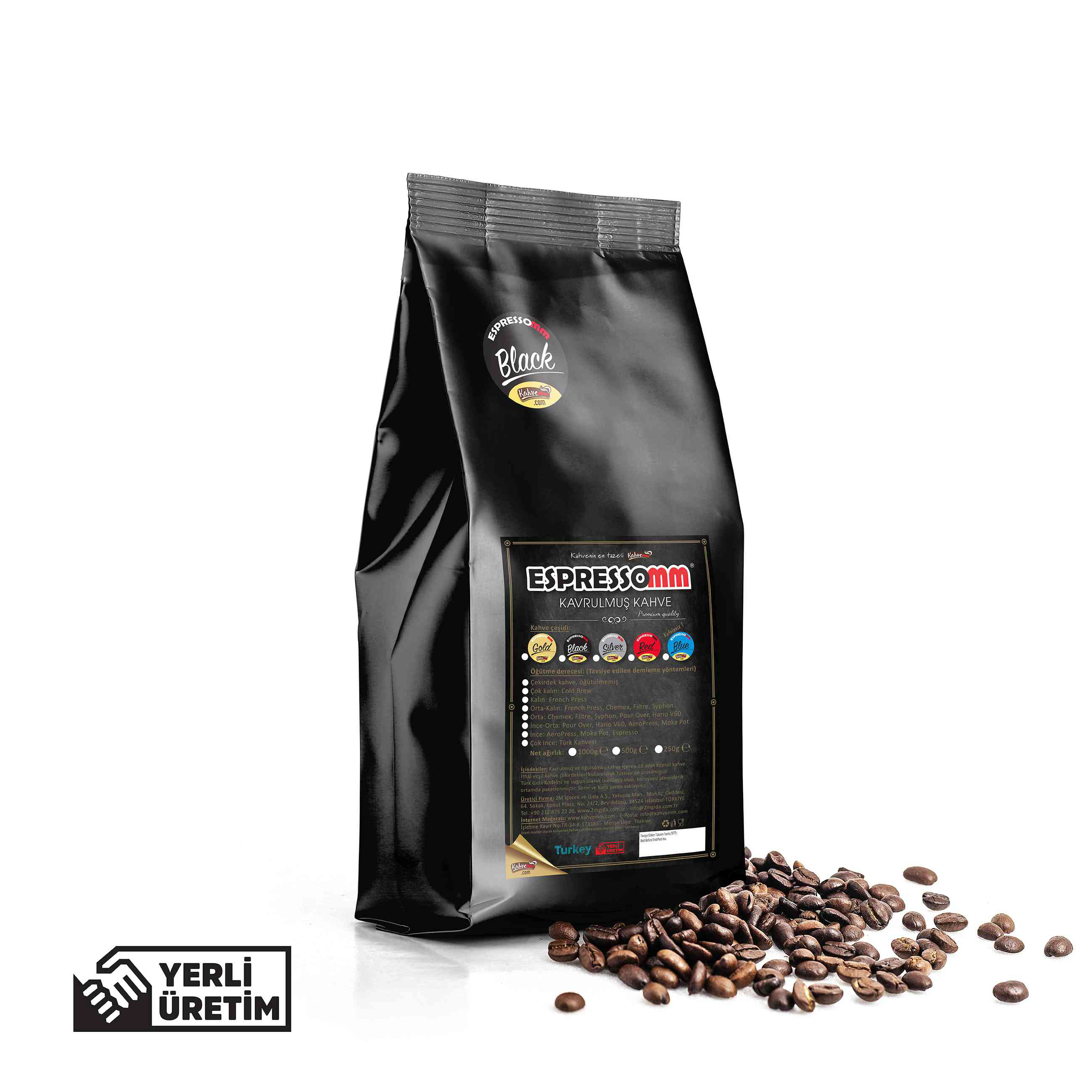 Espressomm® Black Çekirdek Kahve (1000 Gr)