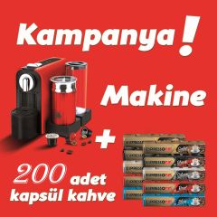 Espressomm® Latte Kapsül Kahve Makinesi (kırmızı)-20x Kutu Kampanyası !!!