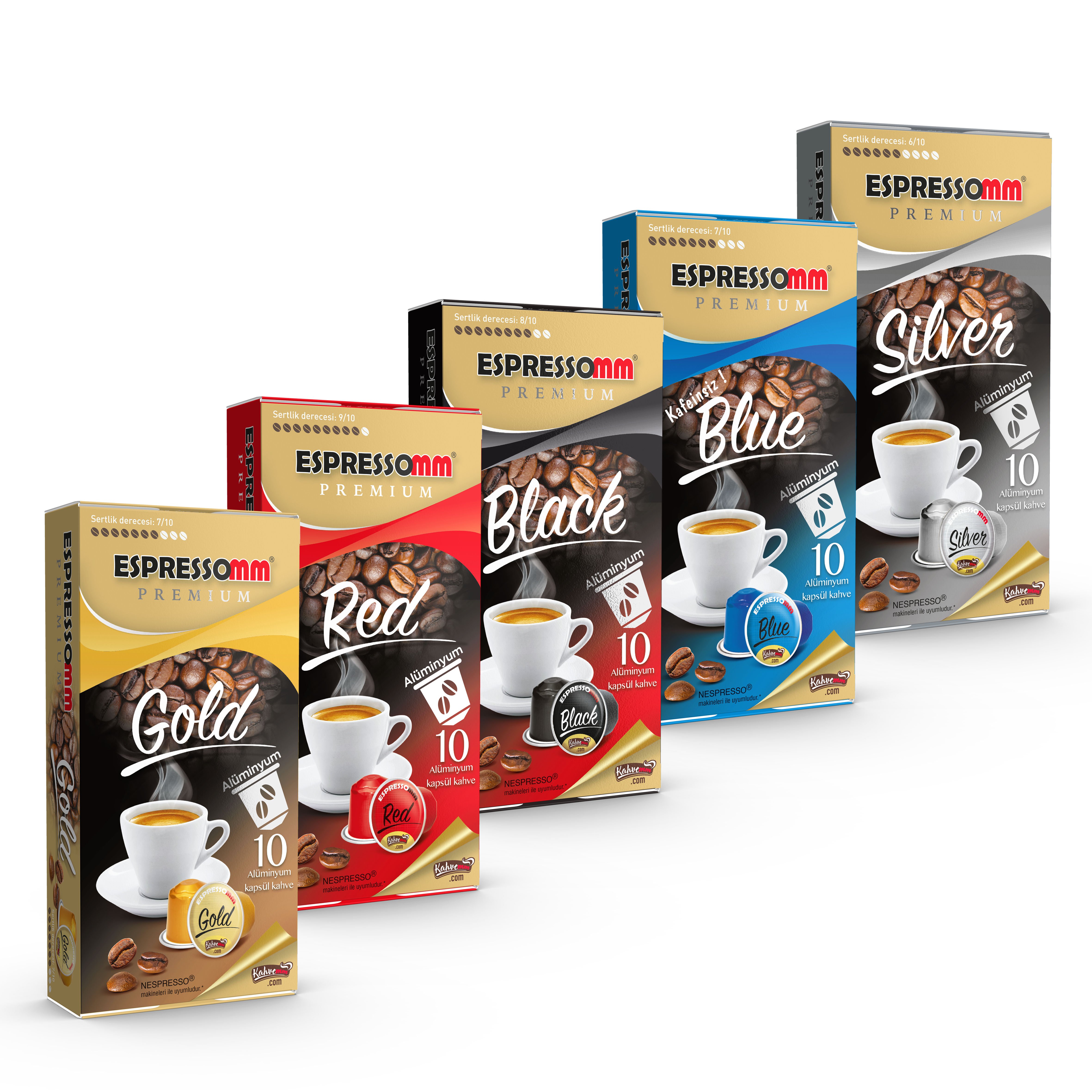 Espressomm® Premium Karışık Alüminyum Kapsül Kahve (50 Adet) - Nespresso® Uyumlu*