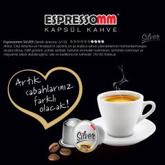 Espressomm® Premium Silver Alüminyum Kapsül Kahve (100 Adet) - Nespresso® Uyumlu*