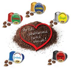 Espressomm® Single Origin Karışık Alüminyum Kapsül Kahve (10 Adet) - Nespresso® Uyumlu*