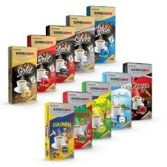 Espressomm® Karışık Alüminyum Kapsül Kahve (100 Adet) - Nespresso® Uyumlu*