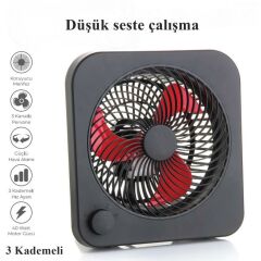 Masa Üstü Vantilatör Üç Kademeli 40W Düşük Seste Çalışma