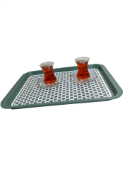 Kaydırmaz Tabanlı Servis Tepsi Sunum Tepsisi Büyük Boy-1136-02-BORDO,YEŞİL